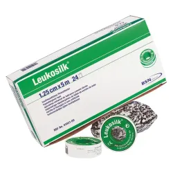 Leukosilk BSN Zonder beschermring 1,25 cm x 9,2 m